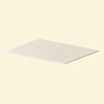 Klassische Arbeitsplatte aus weißer Keramik für die Outdoor-Küche Pilotis von Vivaplancha.\n::visuel:creme