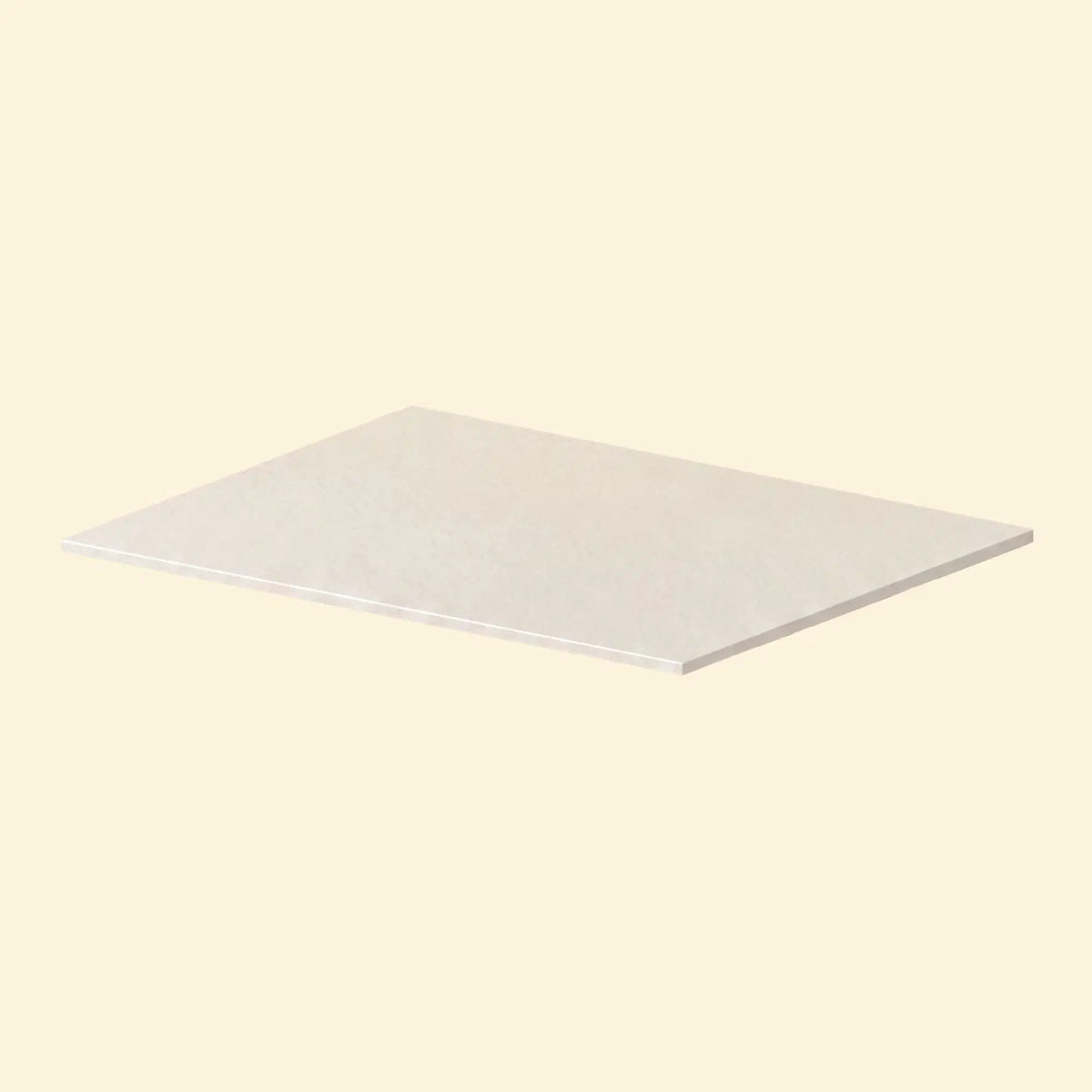 Klassische Arbeitsplatte aus weißer Keramik für die Outdoor-Küche Pilotis von Vivaplancha.\n::visuel:creme